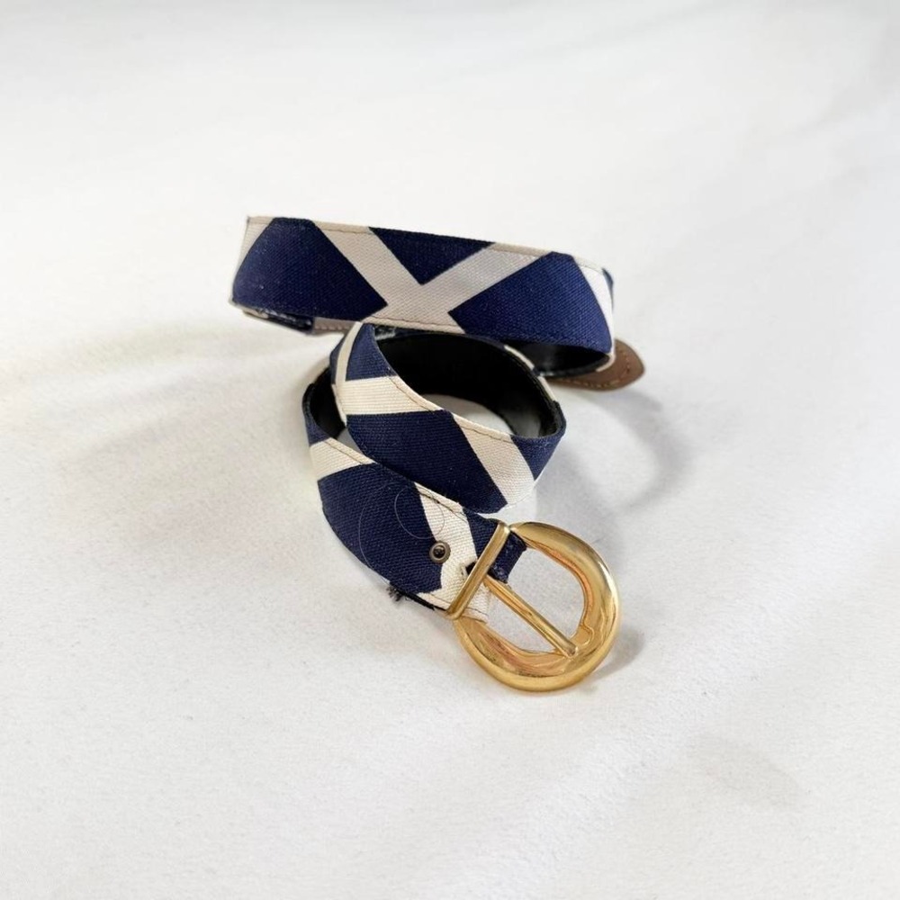 60s navy chevron‎ belt